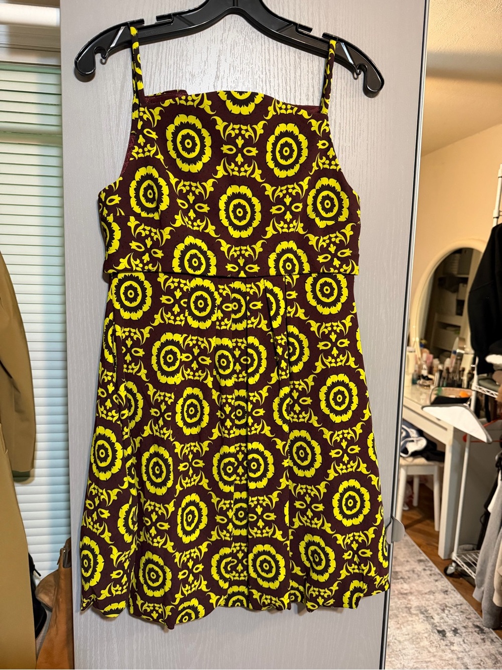 Versus Versace Yellow and Brown Dress